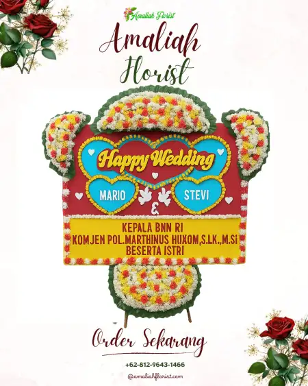 Papan Bunga Pernikahan Pempen